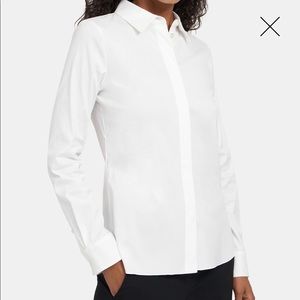Theory Button Up/Down Shirt in White